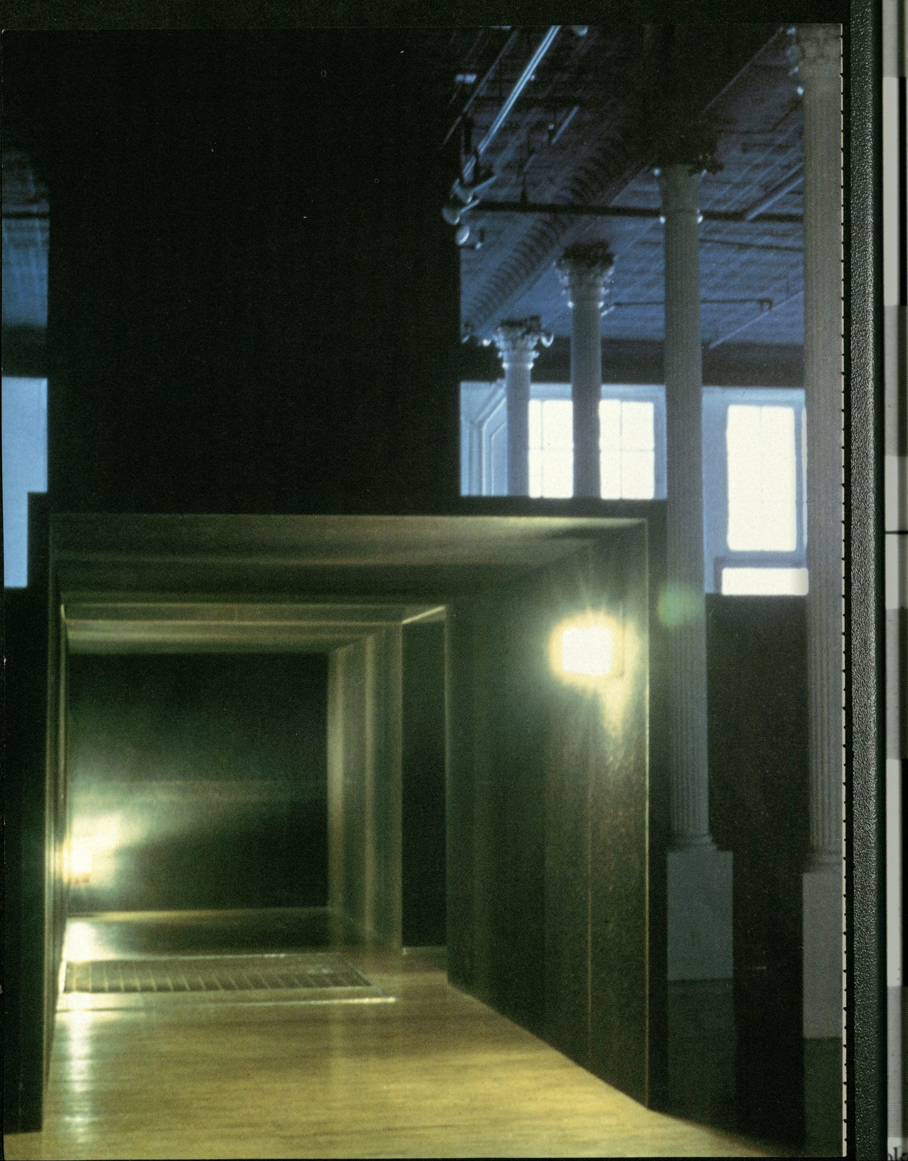 A model of the original installation, created for an exhibit on Nauman's works. Photo taken for the Contemporanea International Art Magazine, Vol III No 2, Facility Planning #028